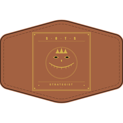 Strategist Faux Leather Patch – Engraved Gold Emblem