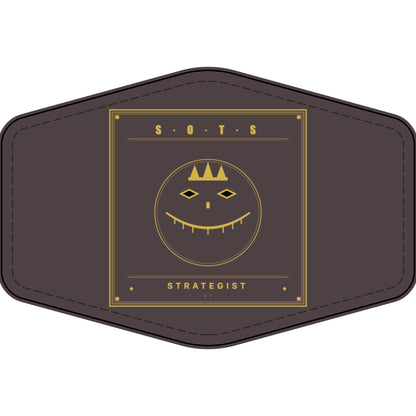 Strategist Faux Leather Patch – Engraved Gold Emblem