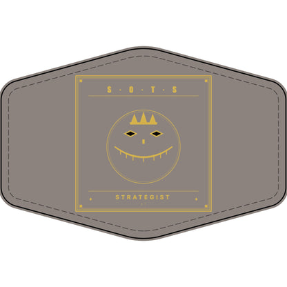 Strategist Faux Leather Patch – Engraved Gold Emblem
