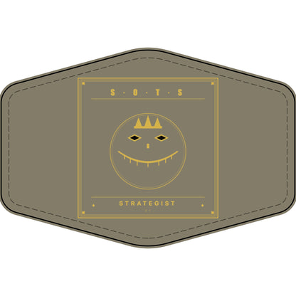 Strategist Faux Leather Patch – Engraved Gold Emblem