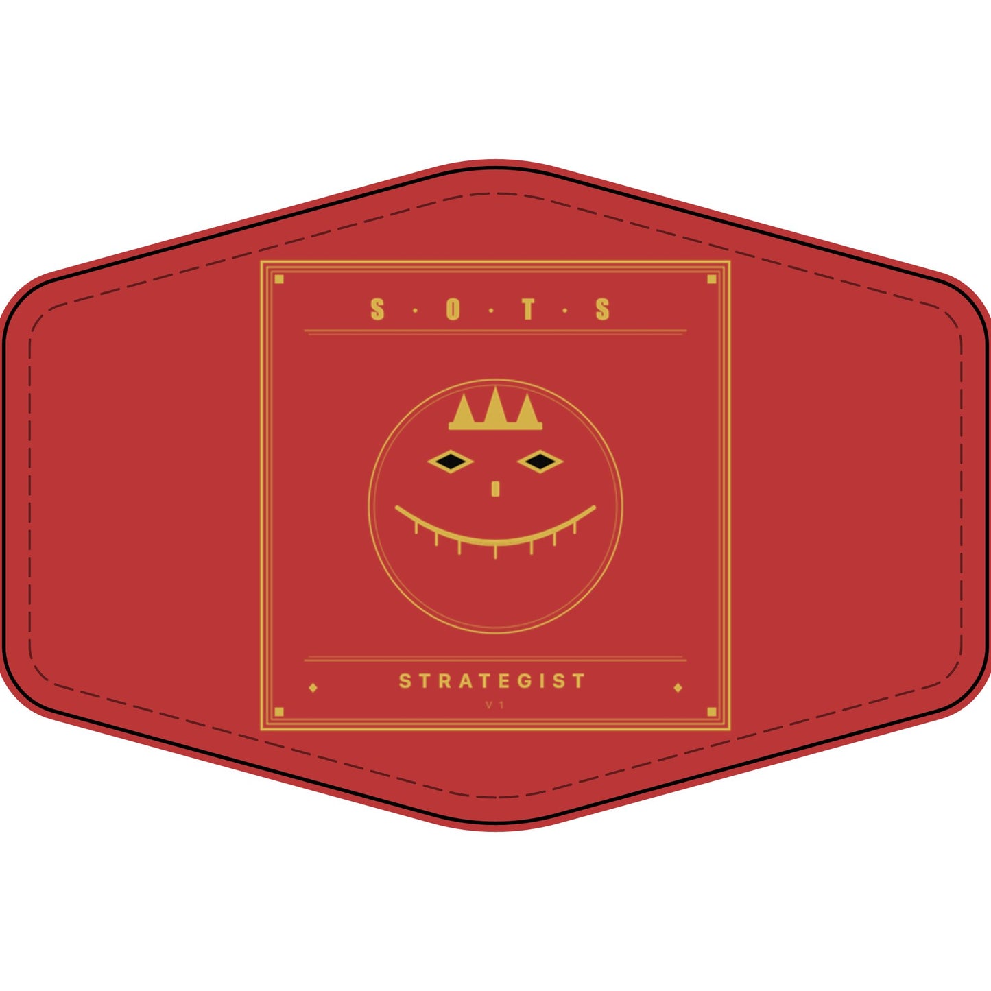 Strategist Faux Leather Patch – Engraved Gold Emblem