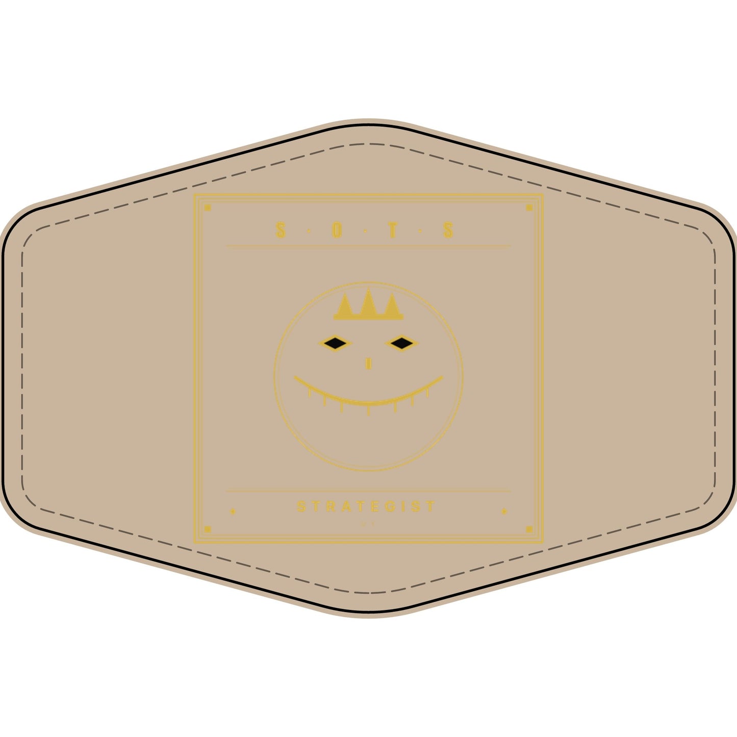 Strategist Faux Leather Patch – Engraved Gold Emblem