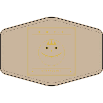Strategist Faux Leather Patch – Engraved Gold Emblem