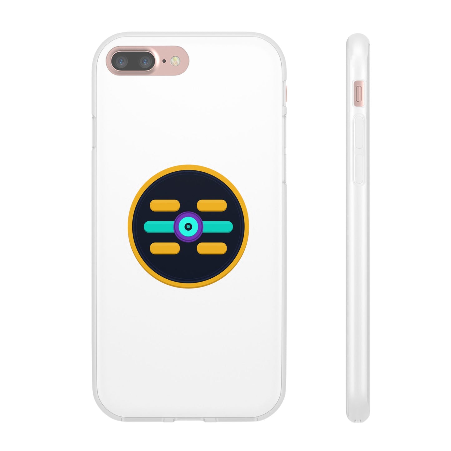 The Boards Shop Clear Phone Case with Colorful Tech Emblem