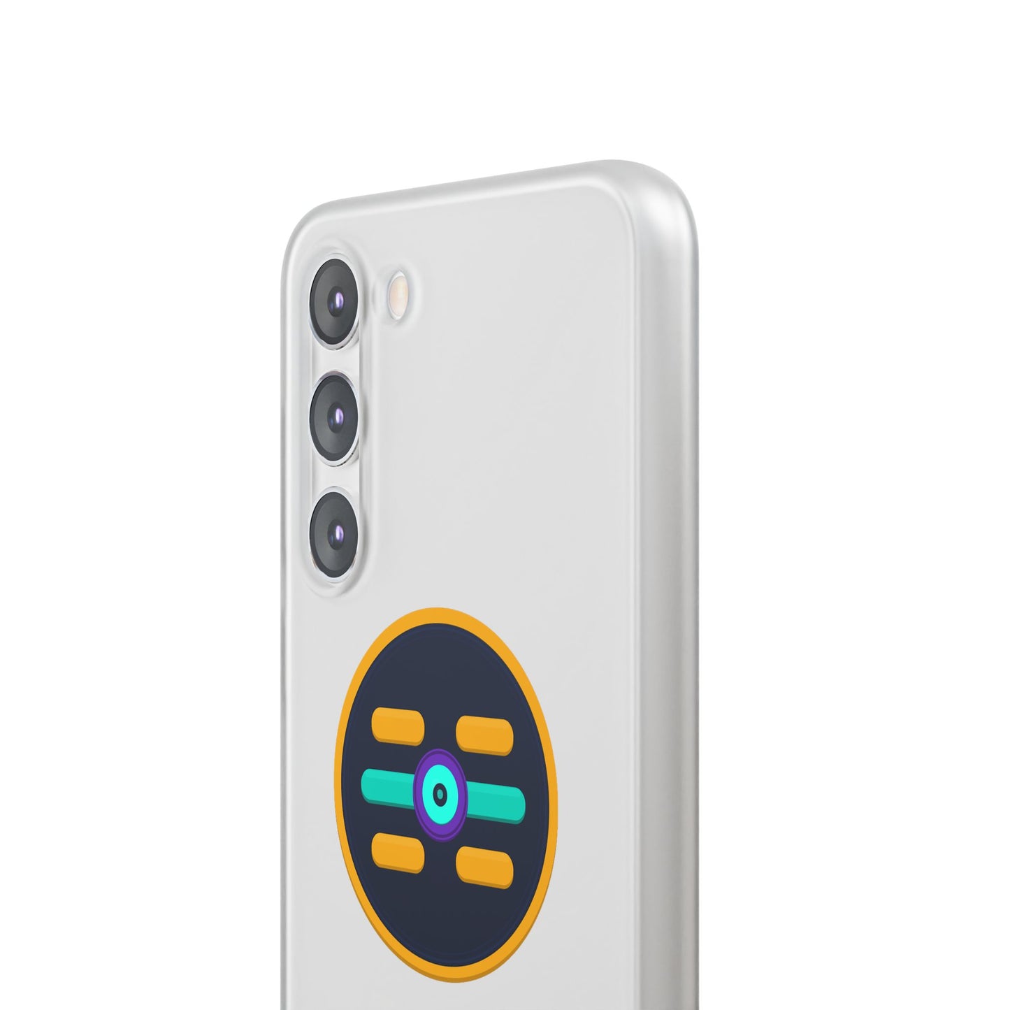 The Boards Shop Clear Phone Case with Colorful Tech Emblem
