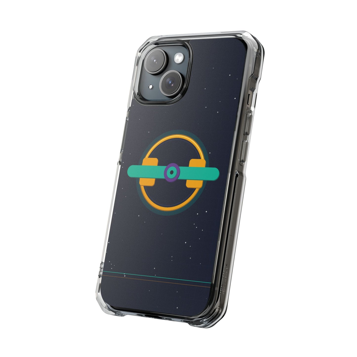 The Boards Shop Clear Magnetic Phone Case — Retro Space Target