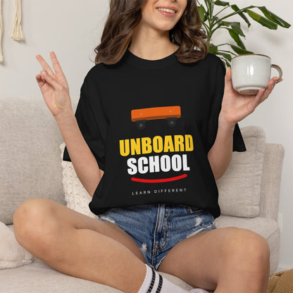 Unboard Skateboard T‑Shirt — Minimal Retro Skate Graphic Tee