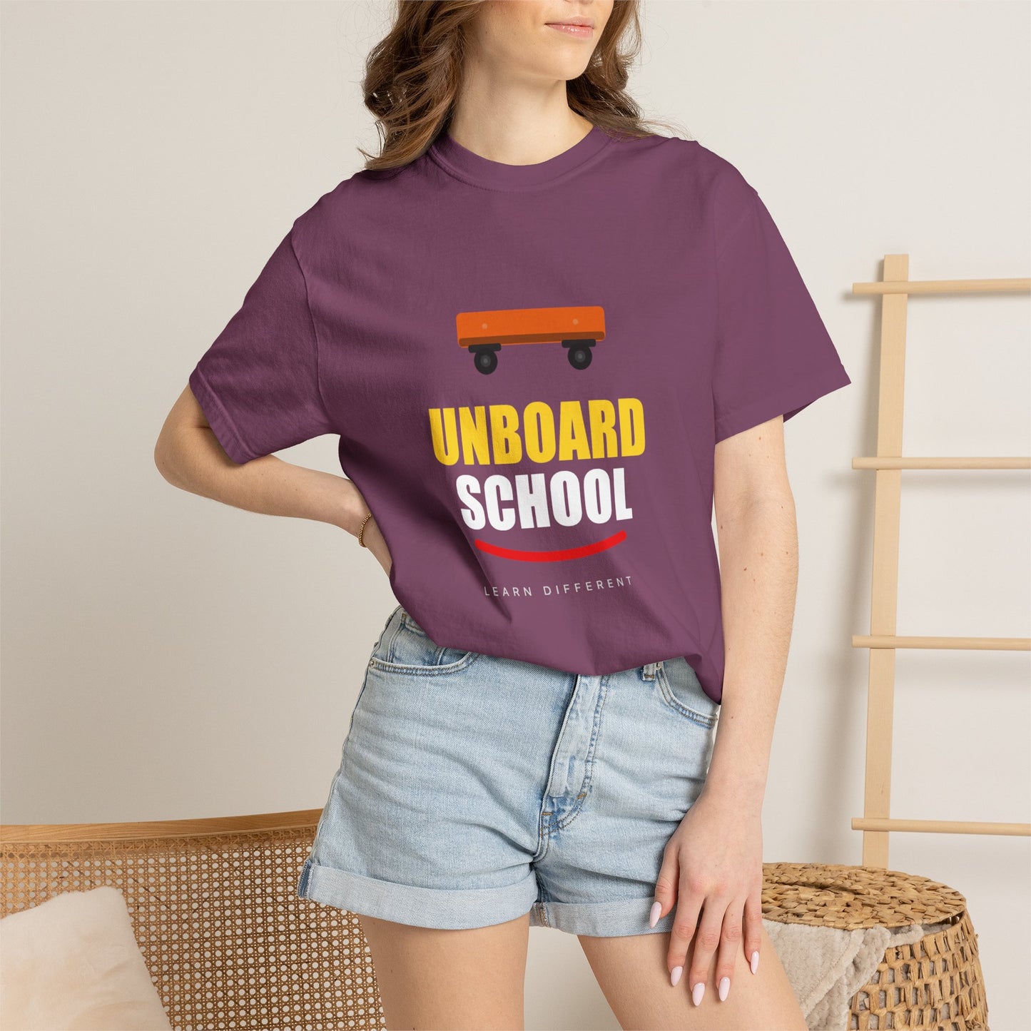 Unboard Skateboard T‑Shirt — Minimal Retro Skate Graphic Tee