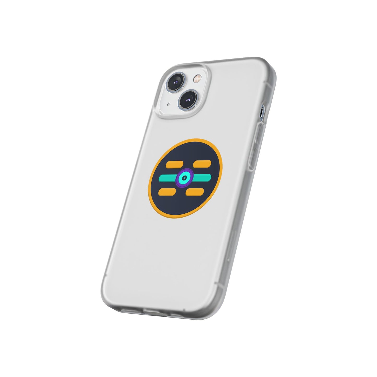 The Boards Shop Clear Phone Case with Colorful Tech Emblem