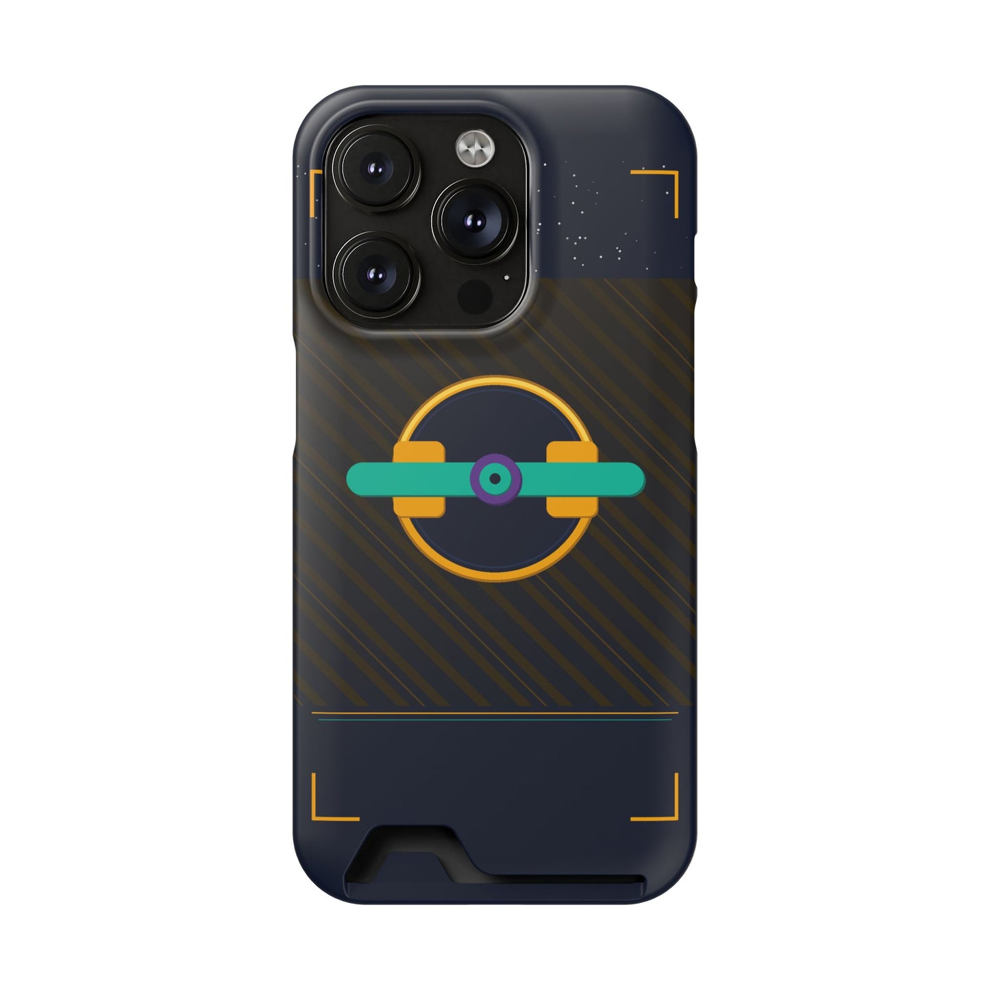 Blaise Series Wallet Phone Case — Retro Geometric Target