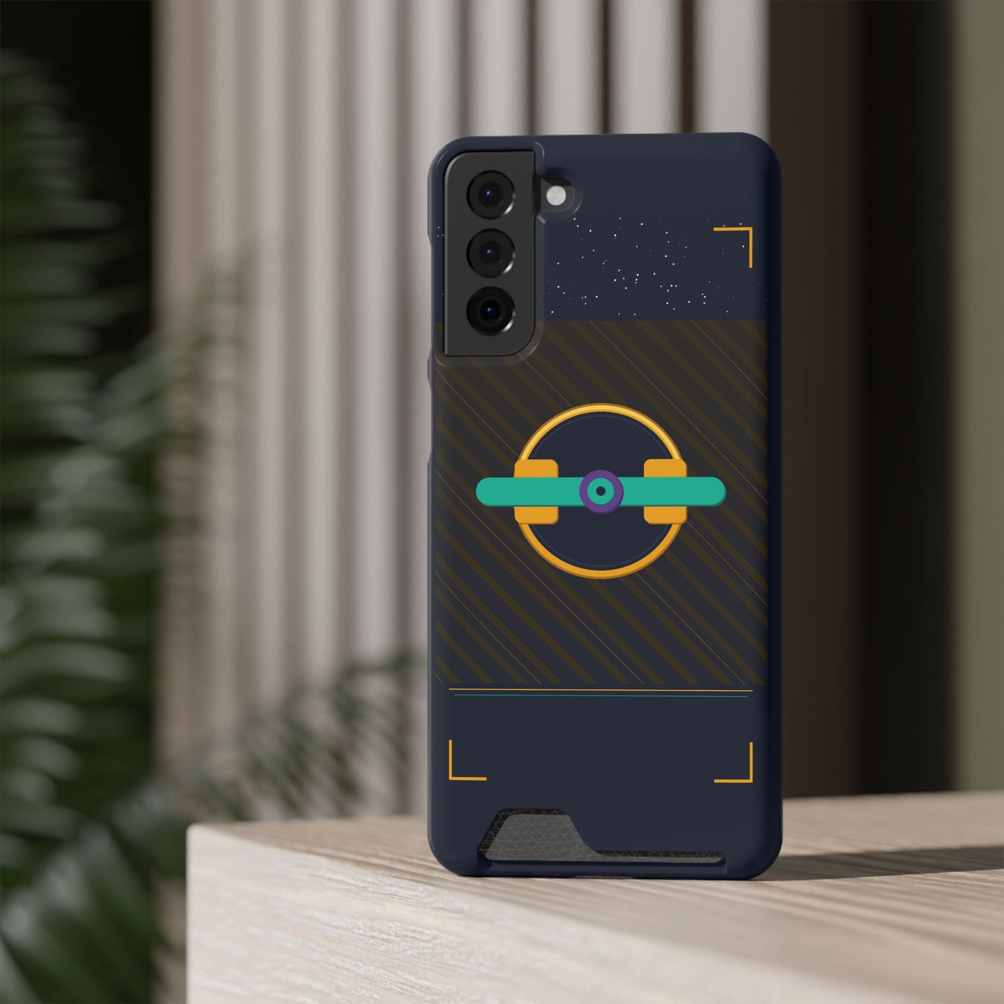 Blaise Series Wallet Phone Case — Retro Geometric Target