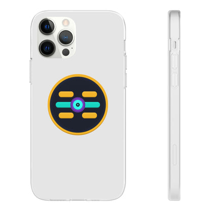 The Boards Shop Clear Phone Case with Colorful Tech Emblem