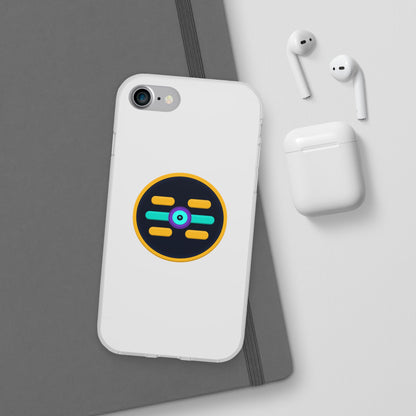The Boards Shop Clear Phone Case with Colorful Tech Emblem