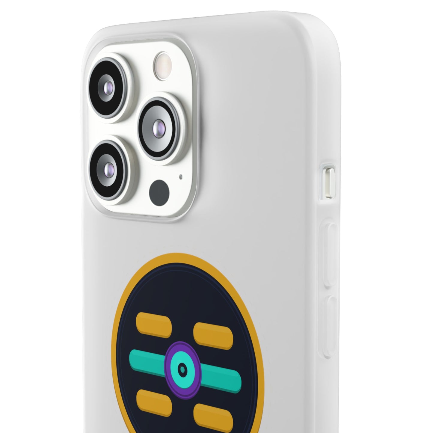 The Boards Shop Clear Phone Case with Colorful Tech Emblem