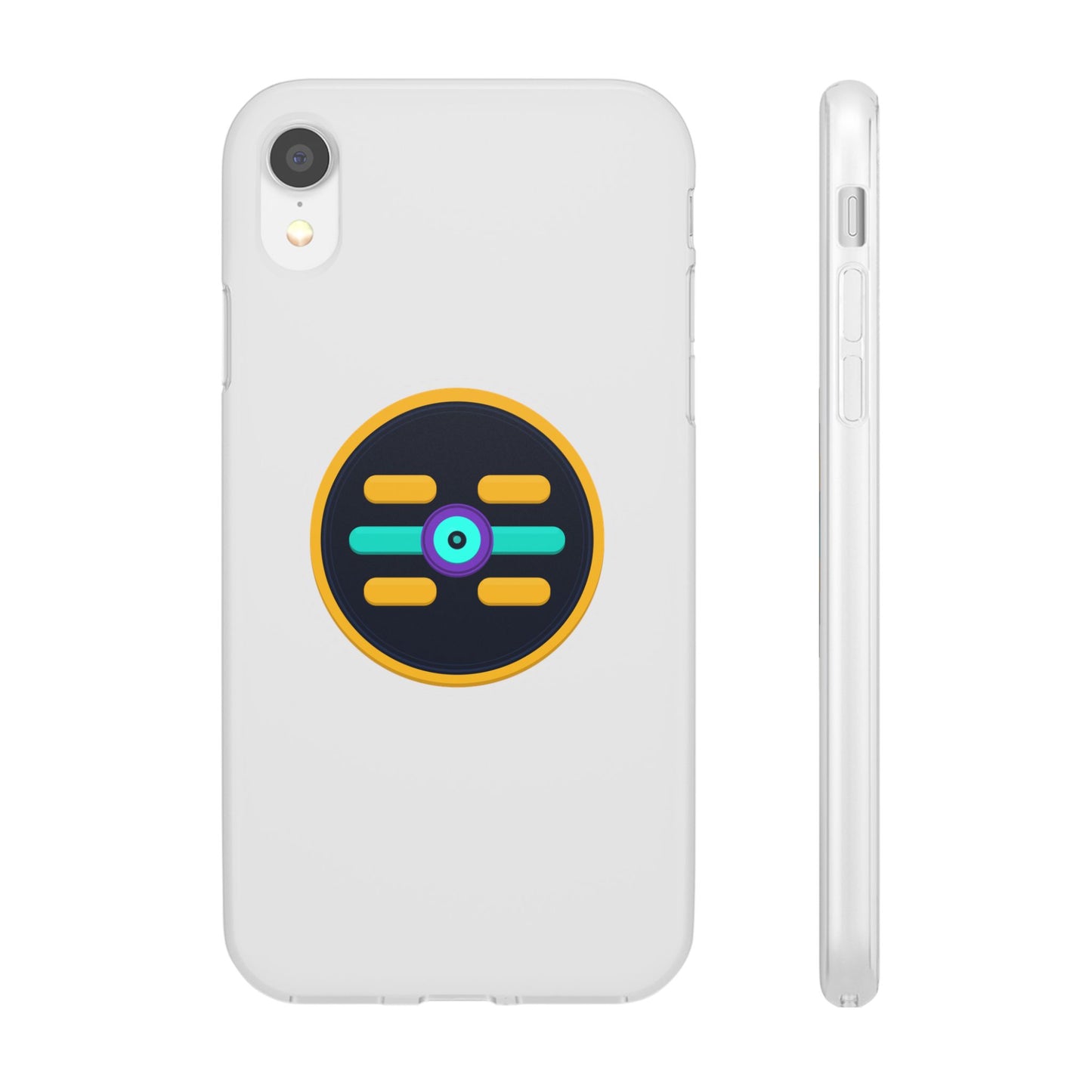 The Boards Shop Clear Phone Case with Colorful Tech Emblem