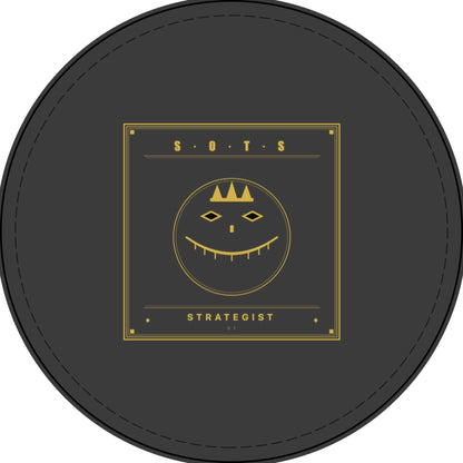 Strategist Faux Leather Patch – Engraved Gold Emblem