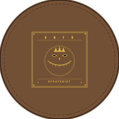 Strategist Faux Leather Patch – Engraved Gold Emblem
