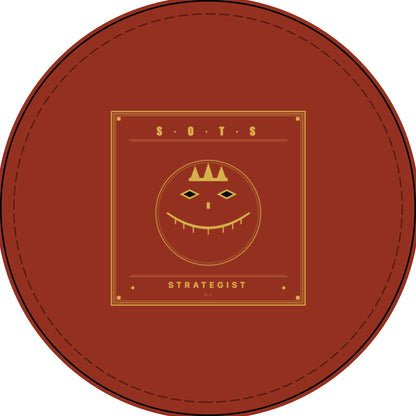 Strategist Faux Leather Patch – Engraved Gold Emblem