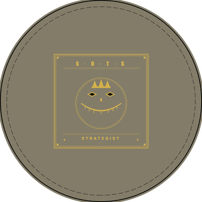 Strategist Faux Leather Patch – Engraved Gold Emblem