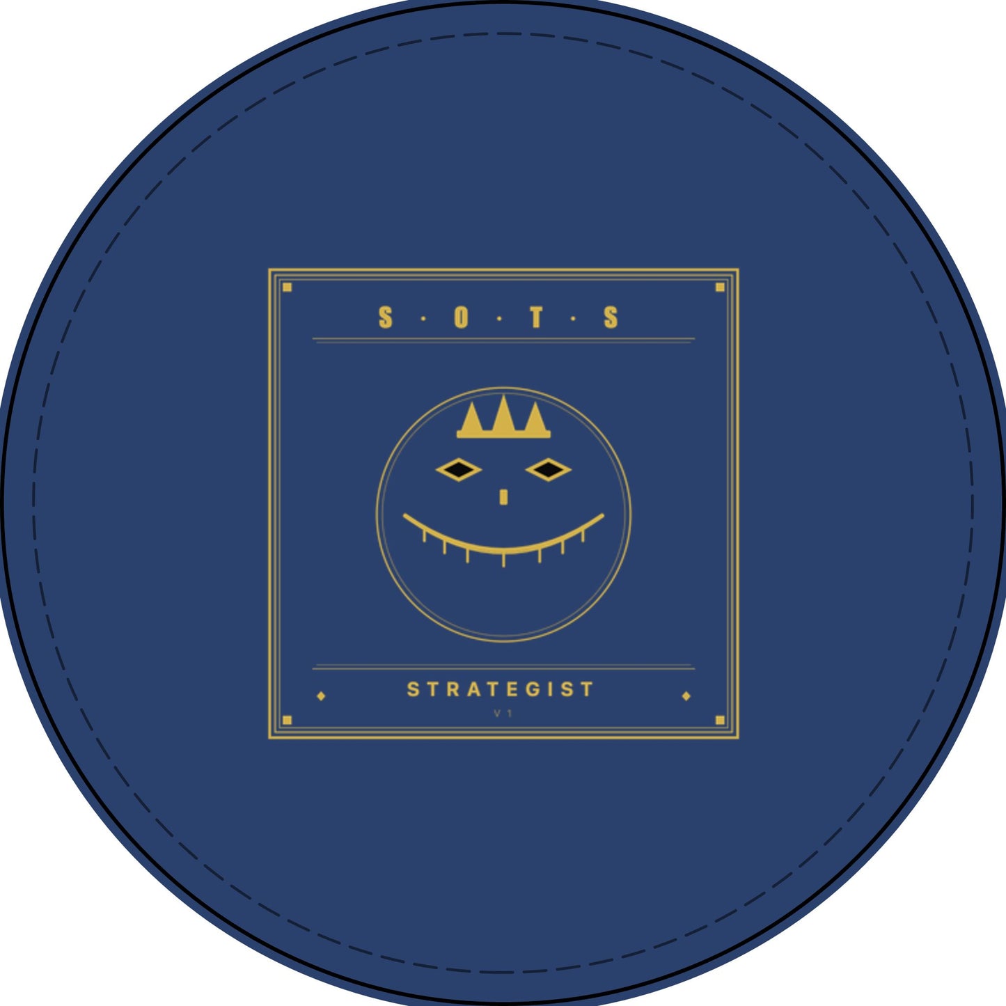 Strategist Faux Leather Patch – Engraved Gold Emblem