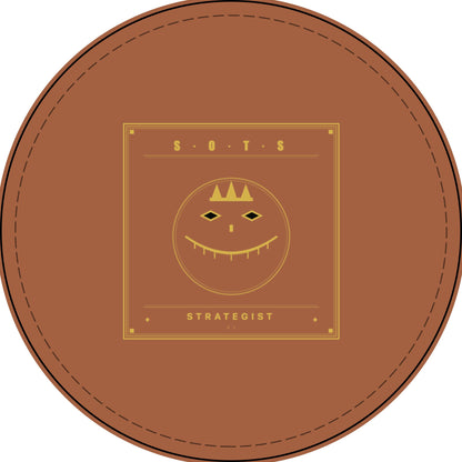 Strategist Faux Leather Patch – Engraved Gold Emblem