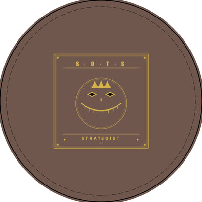 Strategist Faux Leather Patch – Engraved Gold Emblem