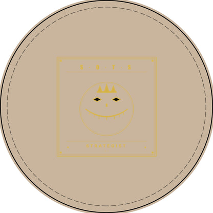 Strategist Faux Leather Patch – Engraved Gold Emblem