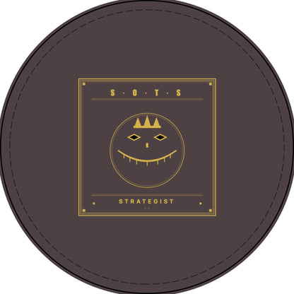 Strategist Faux Leather Patch – Engraved Gold Emblem