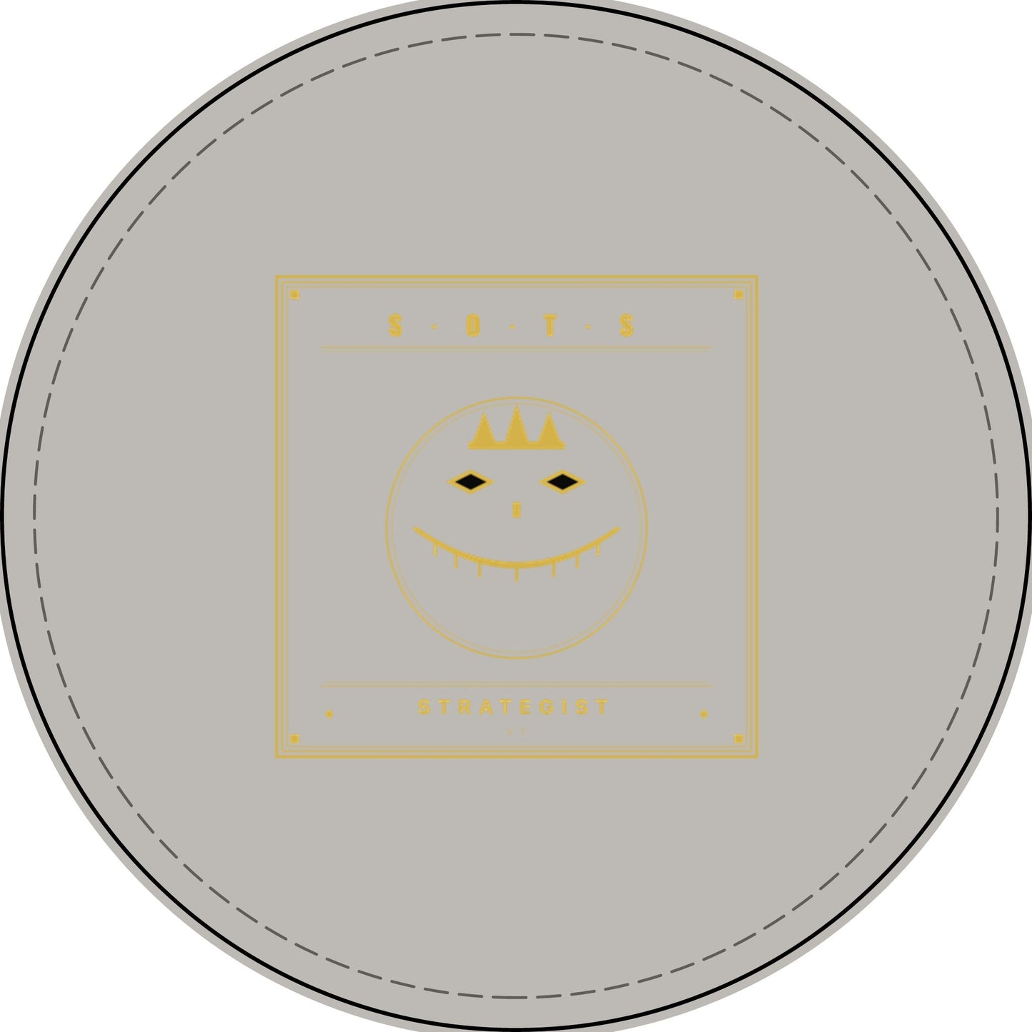 Strategist Faux Leather Patch – Engraved Gold Emblem