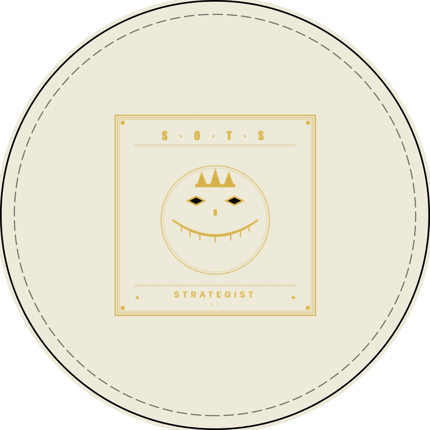 Strategist Faux Leather Patch – Engraved Gold Emblem