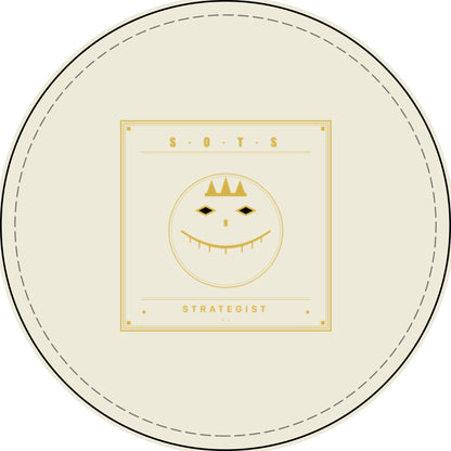 Strategist Faux Leather Patch – Engraved Gold Emblem