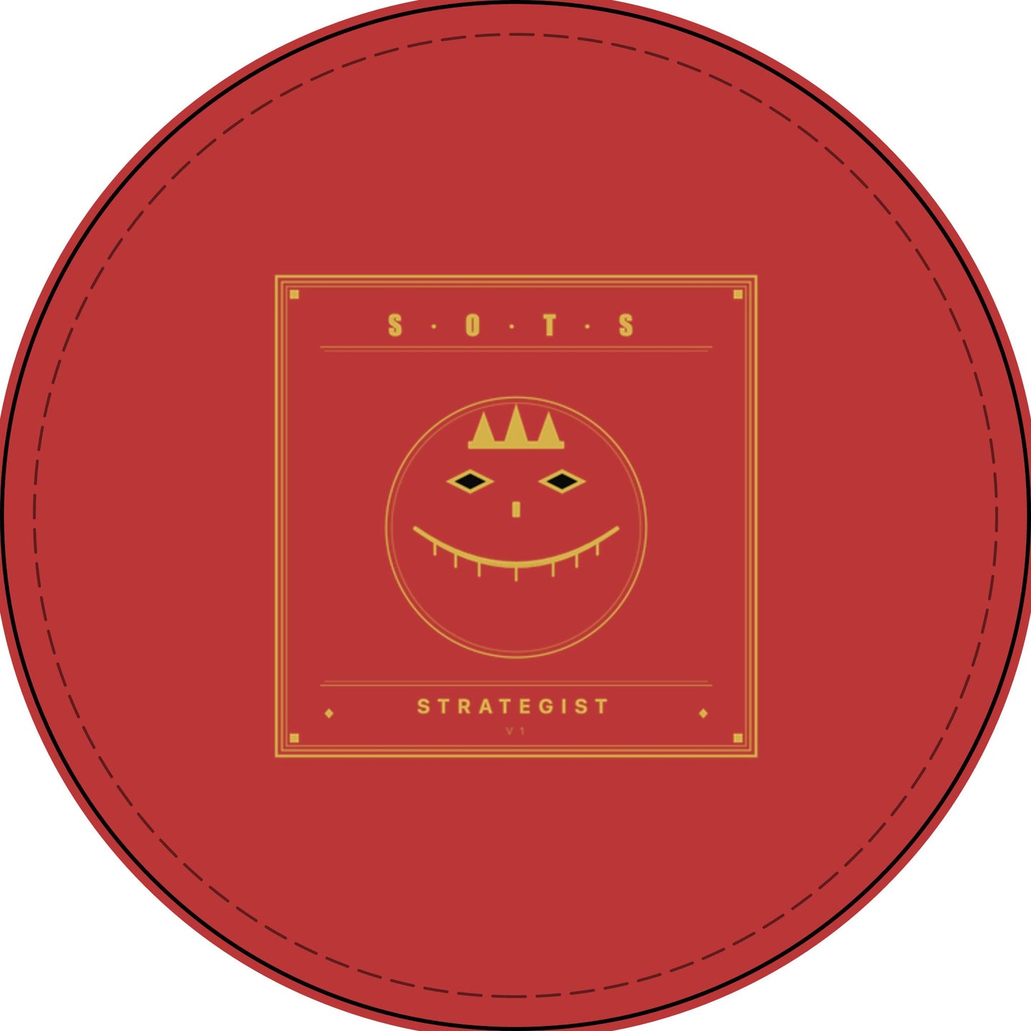 Strategist Faux Leather Patch – Engraved Gold Emblem