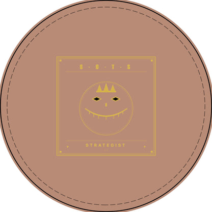 Strategist Faux Leather Patch – Engraved Gold Emblem