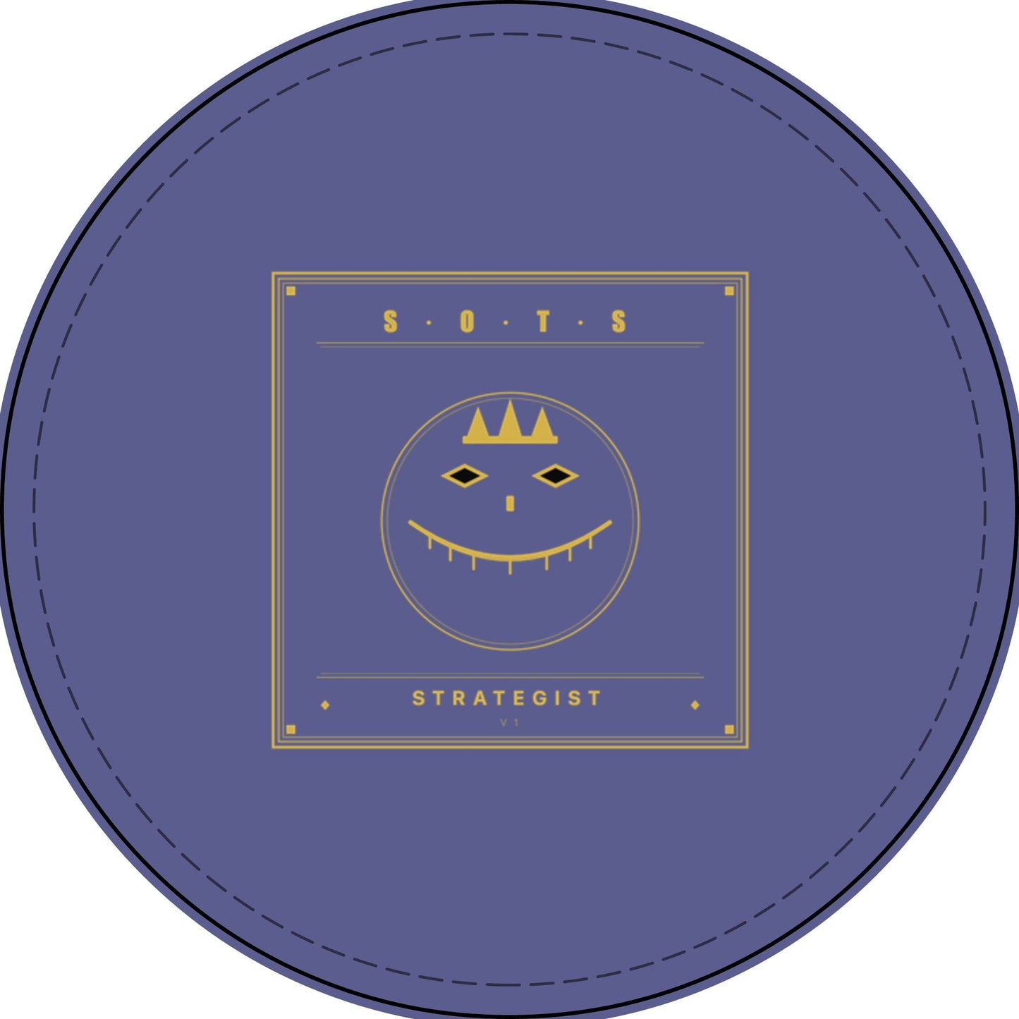 Strategist Faux Leather Patch – Engraved Gold Emblem