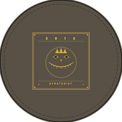 Strategist Faux Leather Patch – Engraved Gold Emblem