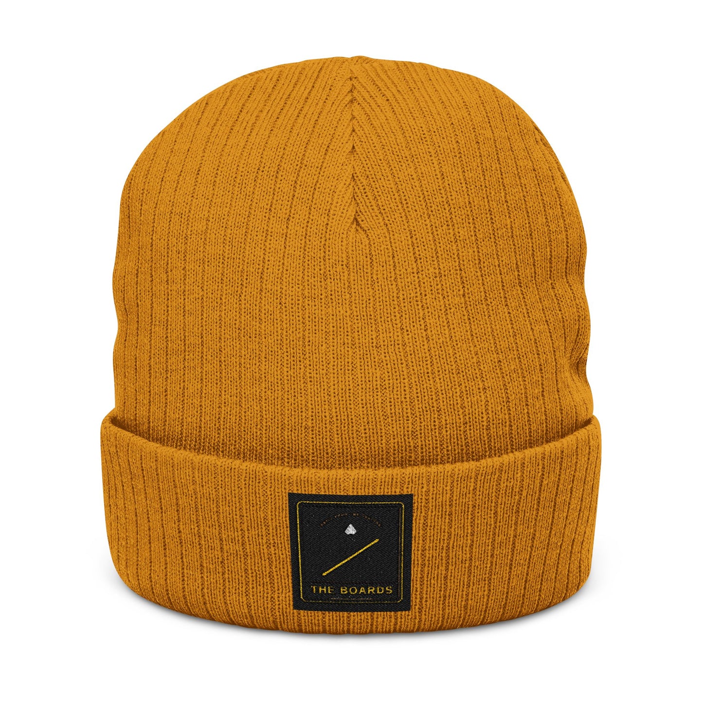 The Boards Embroidered Ribbed Beanie — Snowboard Culture Knit Hat