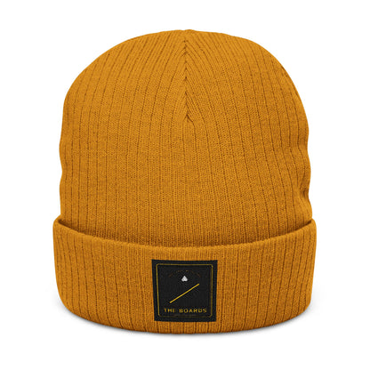 The Boards Embroidered Ribbed Beanie — Snowboard Culture Knit Hat