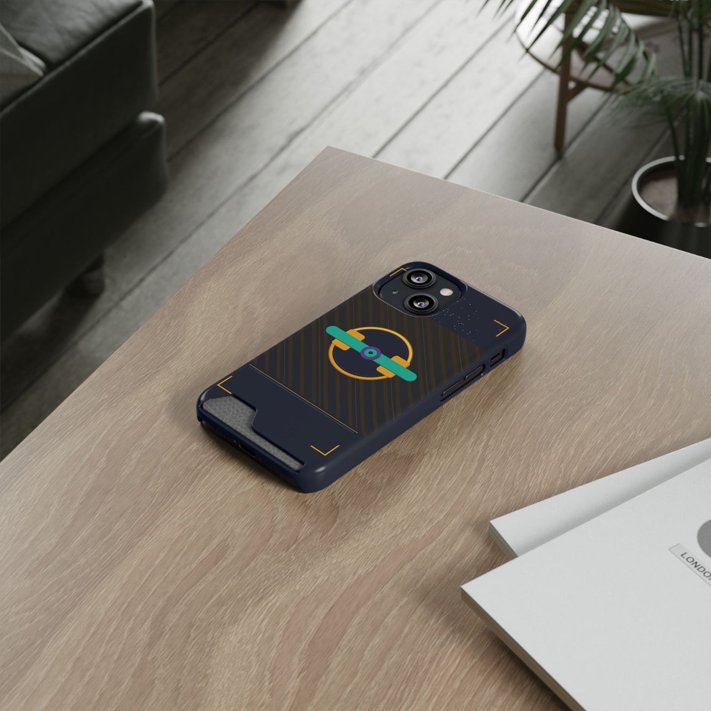 Blaise Series Wallet Phone Case — Retro Geometric Target