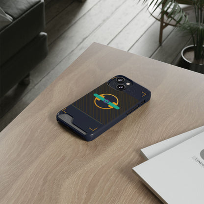 Blaise Series Wallet Phone Case — Retro Geometric Target
