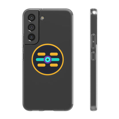 The Boards Shop Clear Phone Case with Colorful Tech Emblem