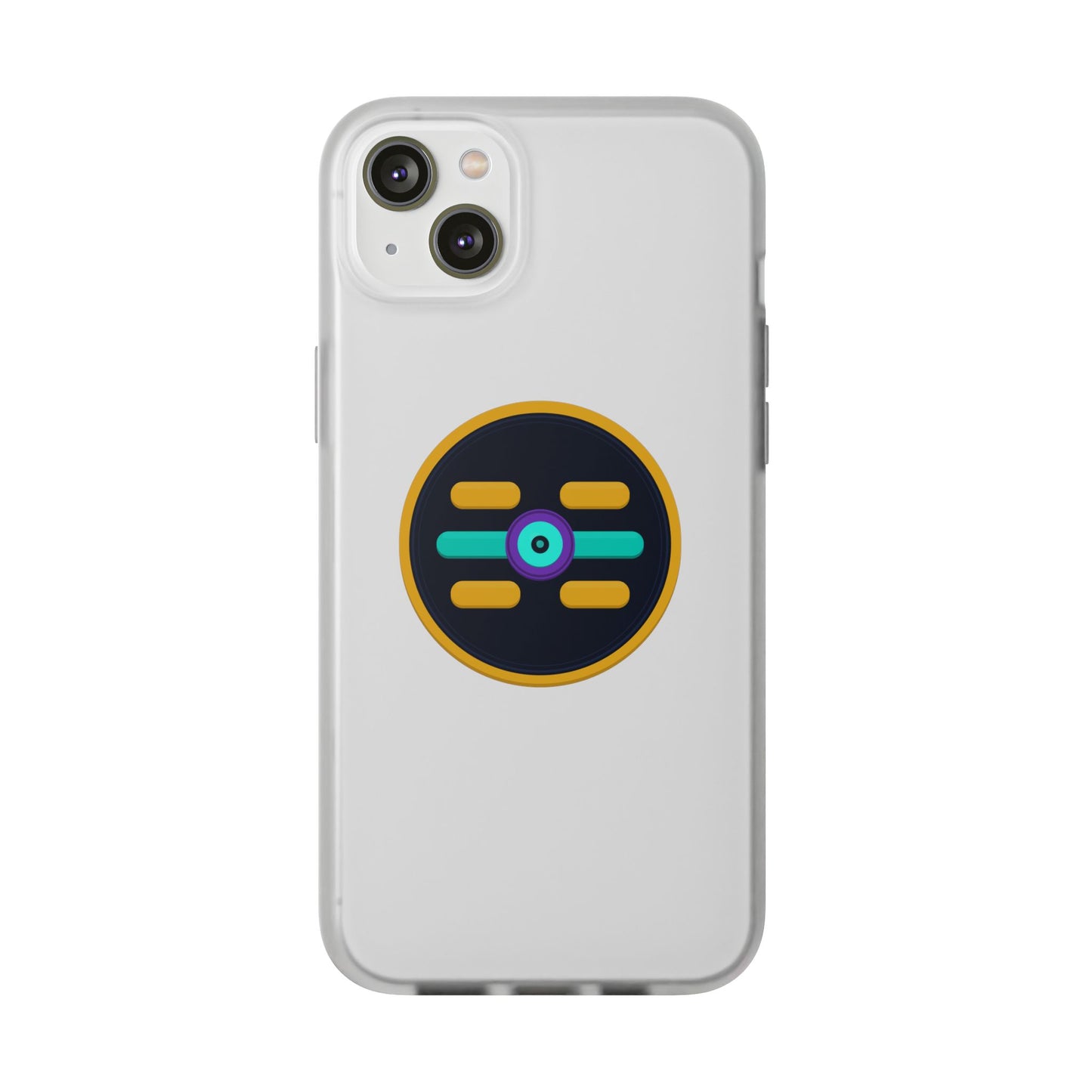 The Boards Shop Clear Phone Case with Colorful Tech Emblem