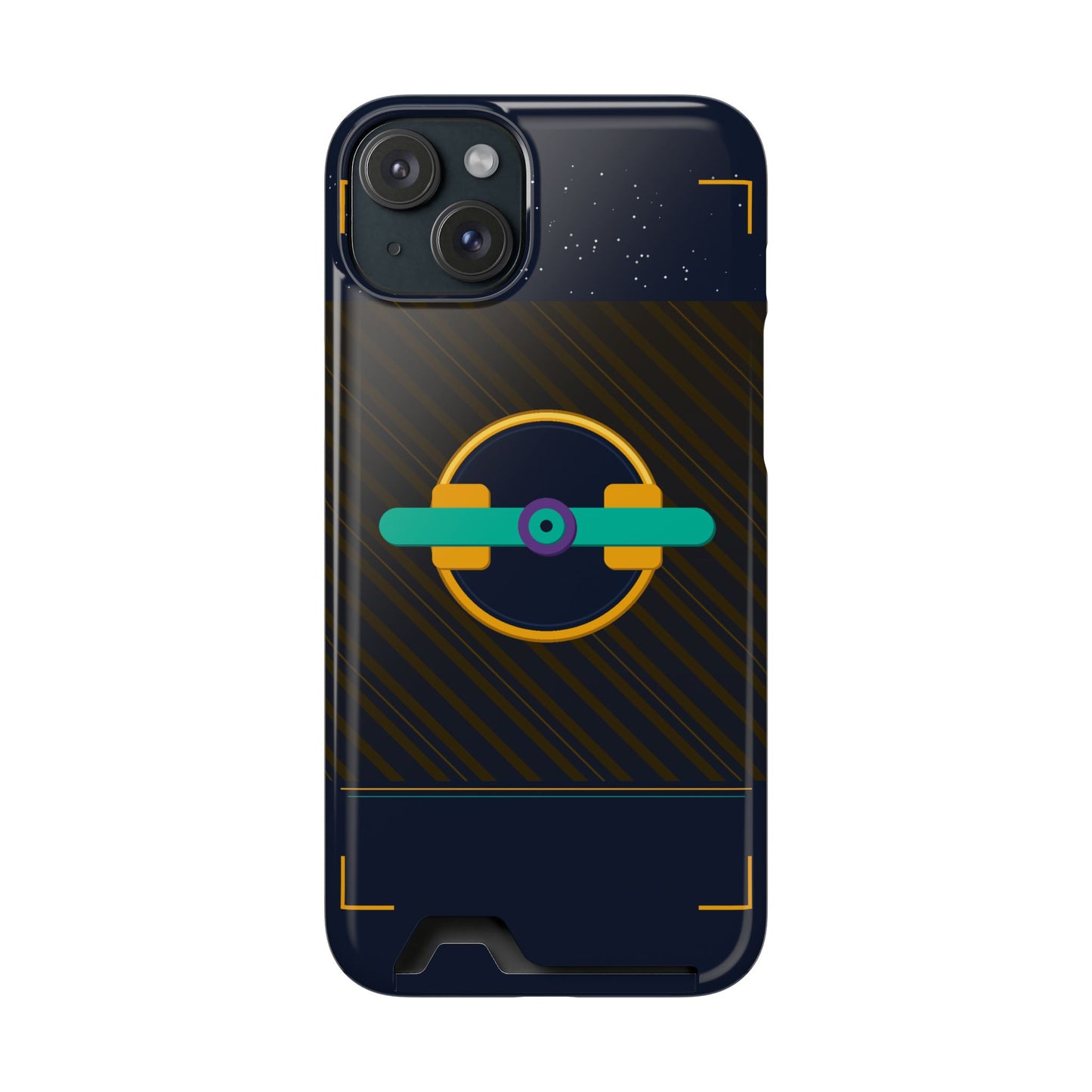 Blaise Series Wallet Phone Case — Retro Geometric Target