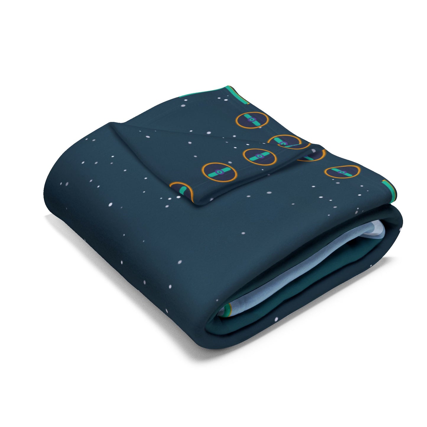 Unboards Arctic Night Fleece Blanket — Geometric Polar Landscape Throw