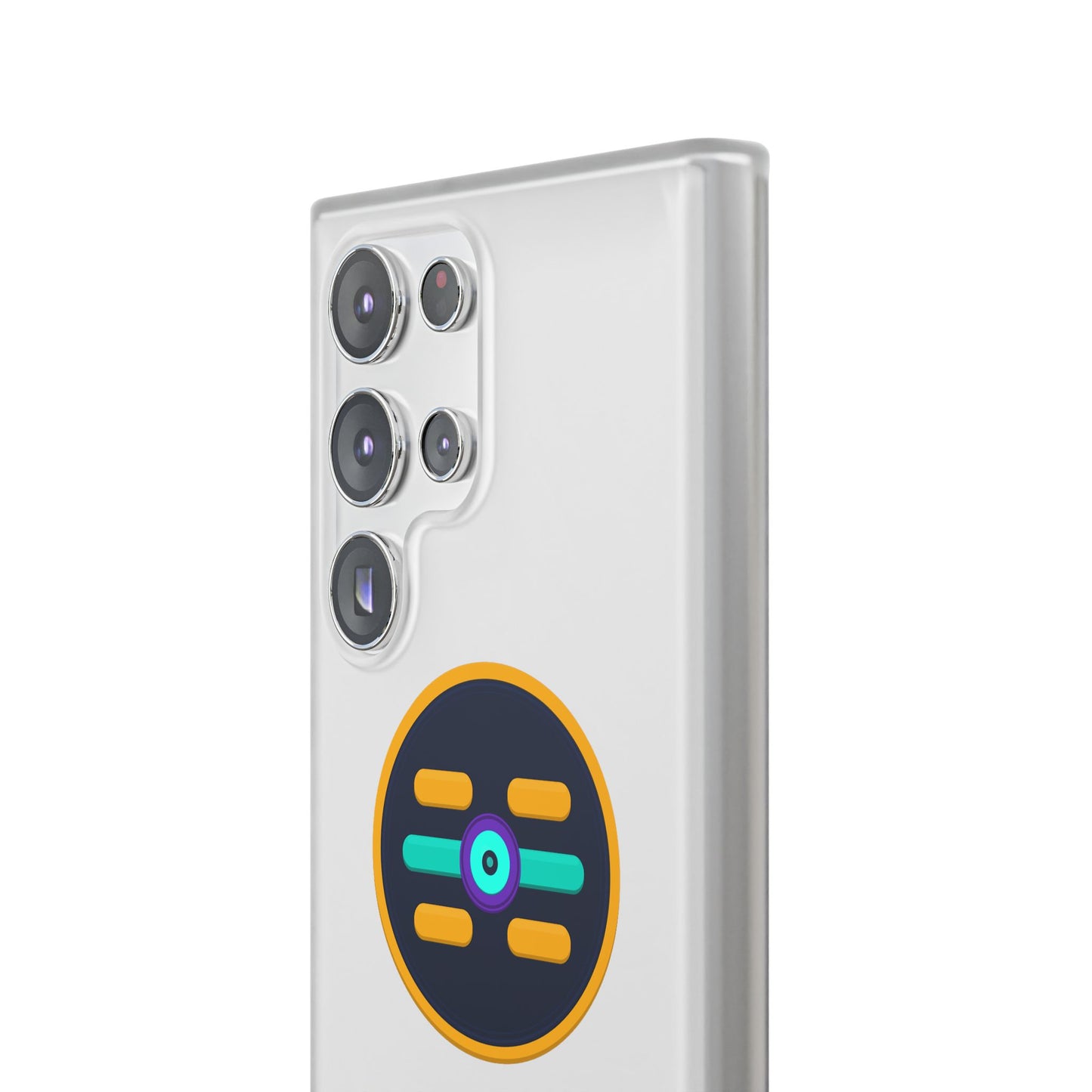 The Boards Shop Clear Phone Case with Colorful Tech Emblem