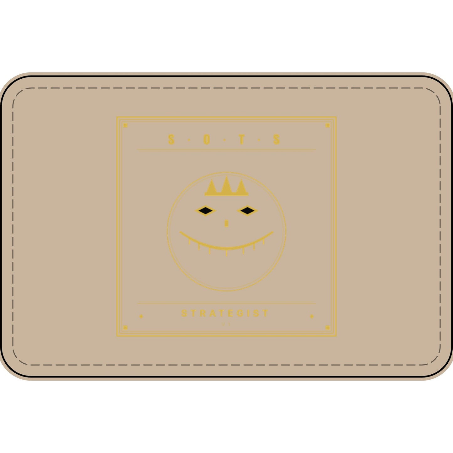 Strategist Faux Leather Patch – Engraved Gold Emblem