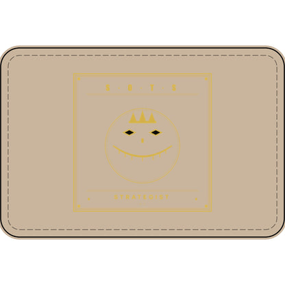 Strategist Faux Leather Patch – Engraved Gold Emblem