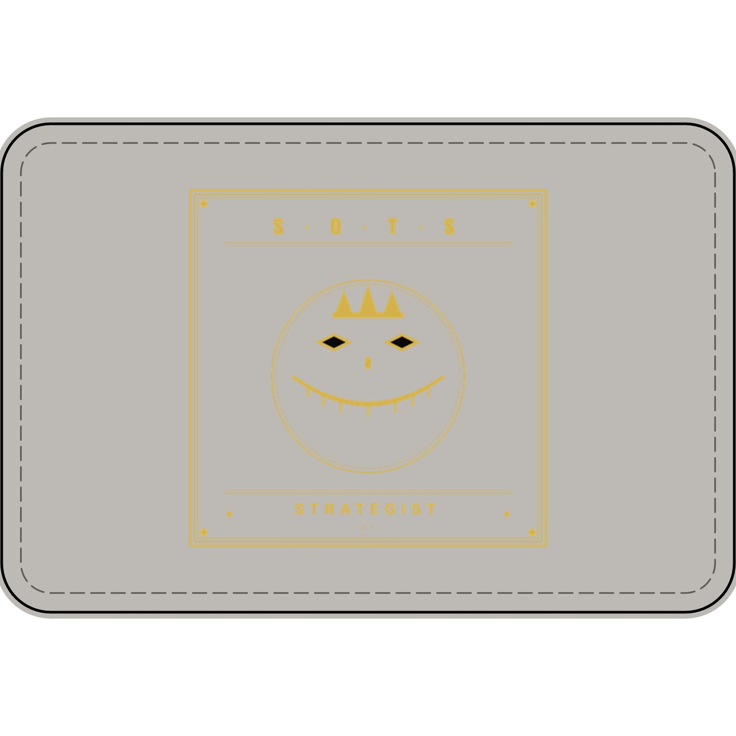 Strategist Faux Leather Patch – Engraved Gold Emblem