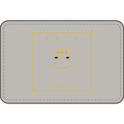 Strategist Faux Leather Patch – Engraved Gold Emblem