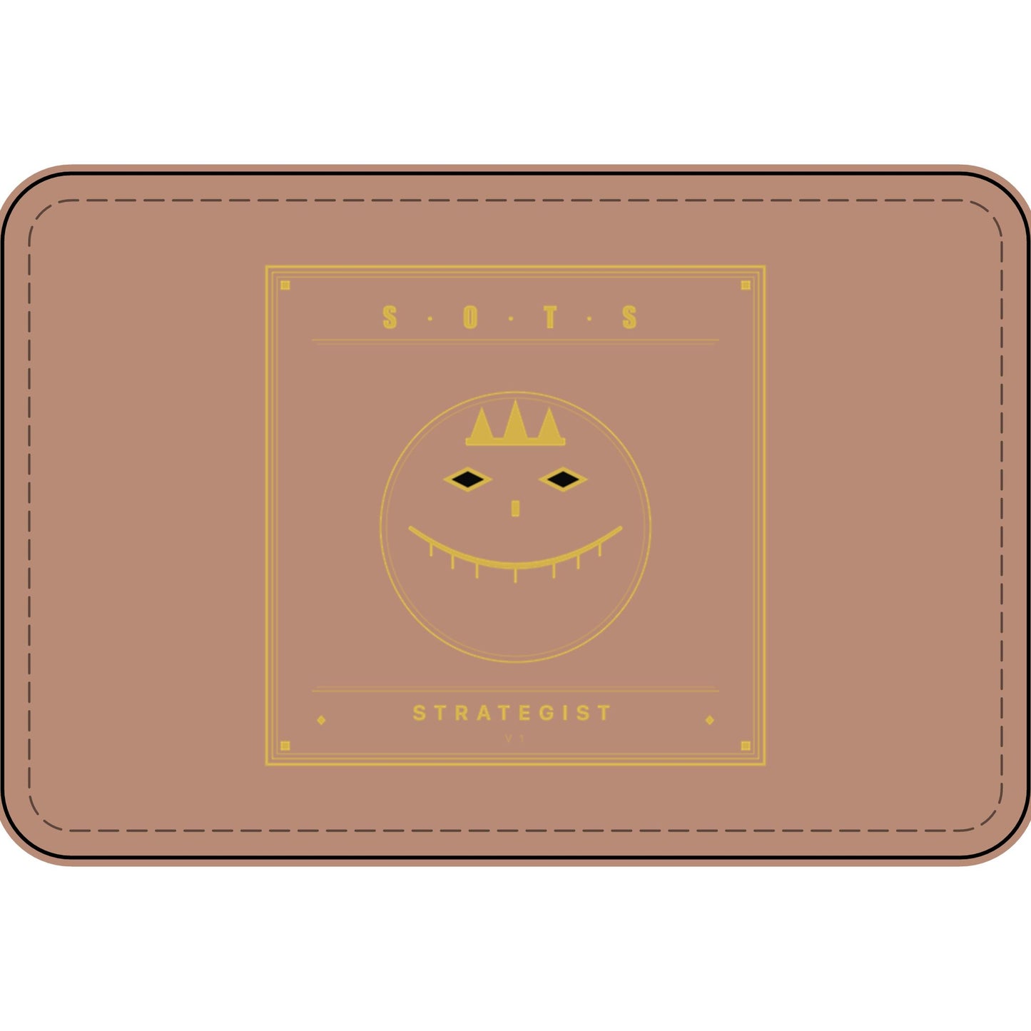 Strategist Faux Leather Patch – Engraved Gold Emblem