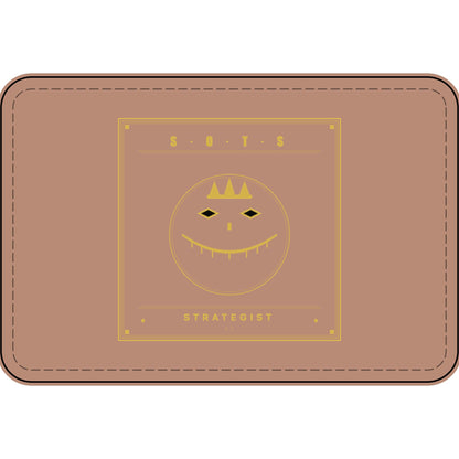 Strategist Faux Leather Patch – Engraved Gold Emblem